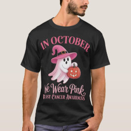 乳がん女性ハロウィーン10月We衣服P Tシャツ