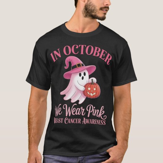 乳がん女性ハロウィーン10月We衣服P Tシャツ (正面)
