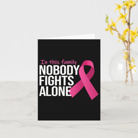 乳がん家族だけで闘う人はいない認識度 カード (黄色い花)