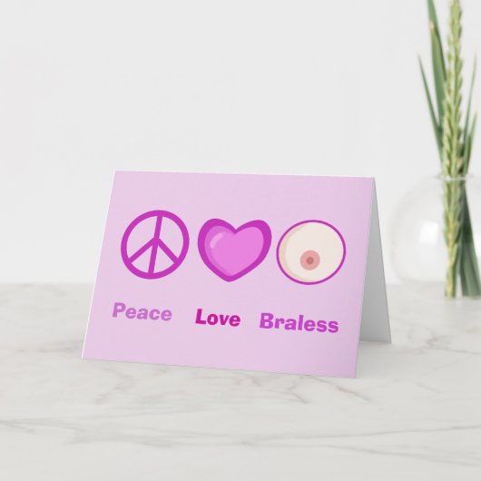 乳がん寛解グリーティングカード カード (正面)