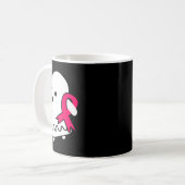 乳がん幽霊ハロウィンピンク乳がんA コーヒーマグカップ (正面左)