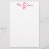 乳がん強いリボン文房具 便箋 (正面)