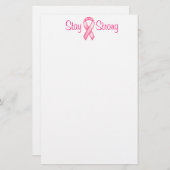 乳がん強いリボン文房具 便箋 (正面/裏面)