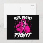 乳がん彼女の戦いは我々の戦い乳がん ポストカード (正面/裏面)