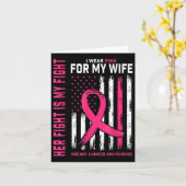 乳がん彼女の戦いは私の戦い私の衣服ピンク私 カード (黄色い花)