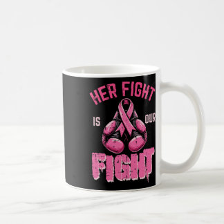 乳がん彼女の戦い私たちの戦い認識ボクシングWom コーヒーマグカップ