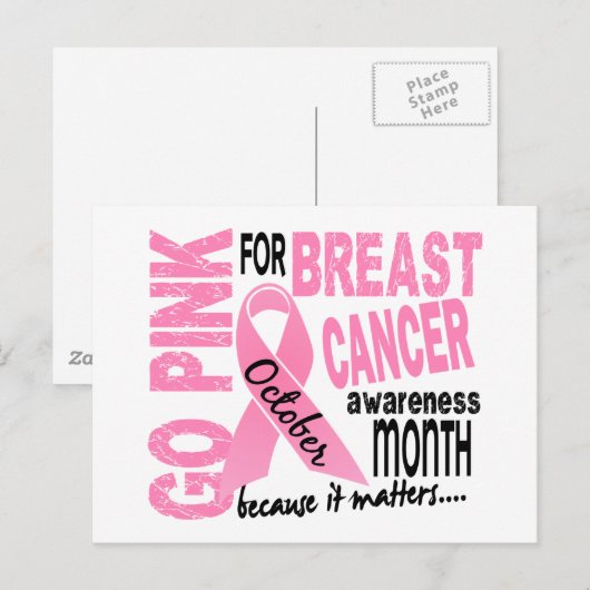 乳がん意識月 ポストカード (正面/裏面)