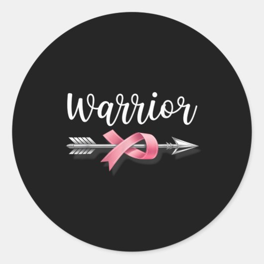 乳がん戦士の乳がん認識度T-sh ラウンドシール (正面)