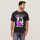 乳がん戦士の破れない認識度ギフト Tシャツ (正面フル)