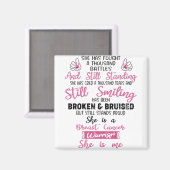 乳がん戦士の贈り物を支援する マグネット (正面/裏面)