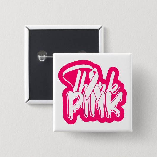 乳がん戦士サバイバーピンクリボン戦士 缶バッジ (正面&裏面)