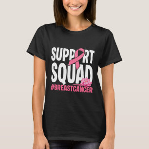 乳がん戦士サポートスクワッドピンクリボンWo Tシャツ