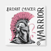 乳がん戦士スクエア冷蔵庫 マグネット (正面)