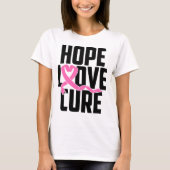 乳がん戦士ピンクリボン生存者ファイター Tシャツ (正面)