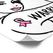 乳がん戦士ロージー・リベッター・ピンク女性 ポスター (角)