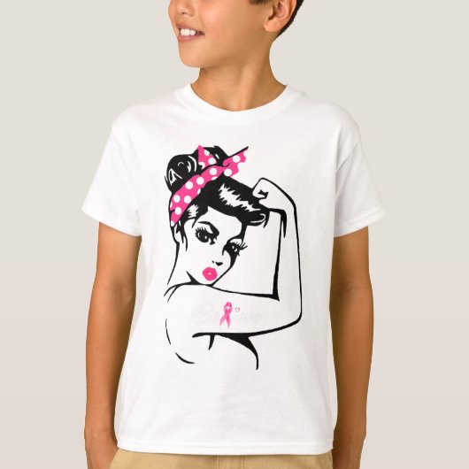 乳がん戦士認識度Teeサポートベリーズ Tシャツ (正面)