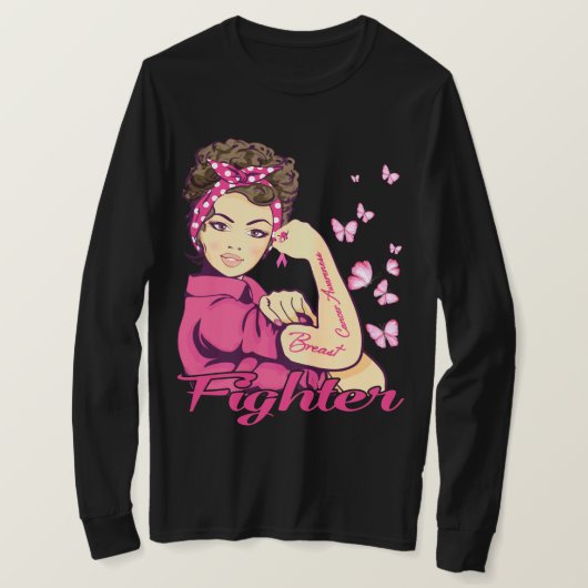 乳がん戦士認識度Teeサポートベリーズ Tシャツ (デザイン正面)
