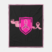 乳がん戦士 フリースブランケット (正面)