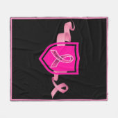 乳がん戦士 フリースブランケット (正面(横))