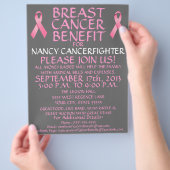 乳がん戦闘機の便益フライヤー チラシ (手)