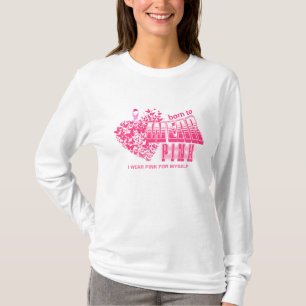乳がん戦闘機ピンクリボ感動的ン Tシャツ