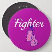 乳がん戦闘機ボクシング手袋ボタン 缶バッジ (正面&裏面)