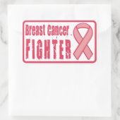 乳がん戦闘機 長方形シール (バッグ)