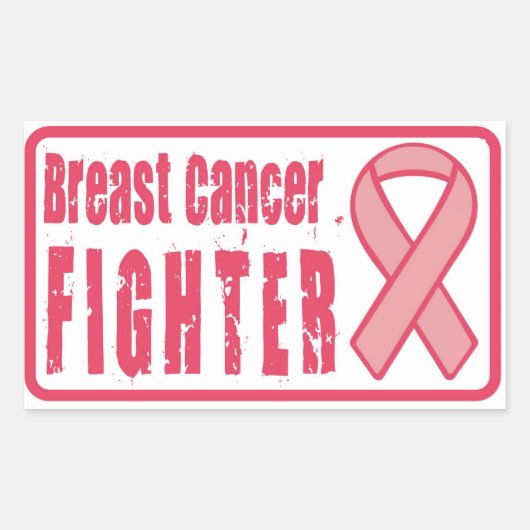 乳がん戦闘機 長方形シール (正面)