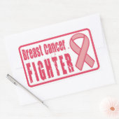 乳がん戦闘機 長方形シール (封筒)