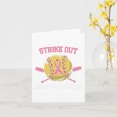 乳がん撲滅ソフトボール闘争意識 カード (黄色い花)