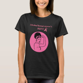 乳がん撲滅ピンクキックバットウーマンTシャツ Tシャツ