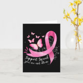 乳がん支持分隊認識度ピンクリボン カード (黄色い花)