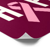 乳がん支持希望の治療ポスタープリント標識 ポスター (角)