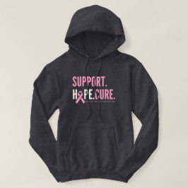乳がん支持希望キュアプルオーバーフード付きスウェットシャツ パーカ