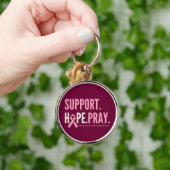 乳がん支持希望キーチ祈ェンピンク キーホルダー (手)