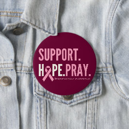 乳がん支持希望ボタ祈ンピンク 缶バッジ