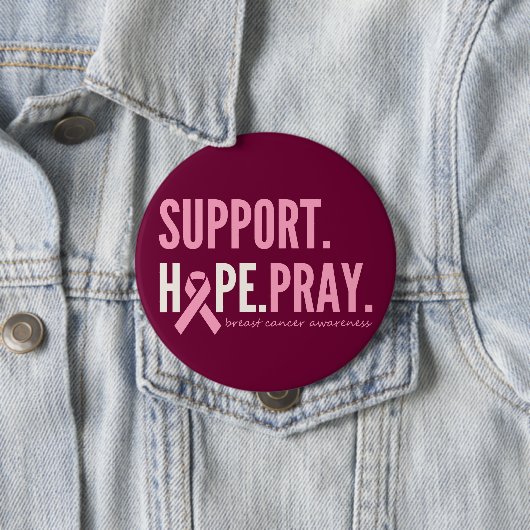 乳がん支持希望ボタ祈ンピンク 缶バッジ (インサイチュ)