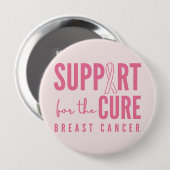 乳がん支持治癒ピンクボタン 缶バッジ (正面&裏面)