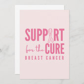 乳がん支持治癒招待状発表 招待状 (正面/裏面)