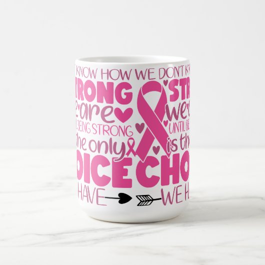 乳がん支援および認識度 コーヒーマグカップ (中央)