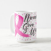 乳がん支援および認識度 コーヒーマグカップ (正面左)