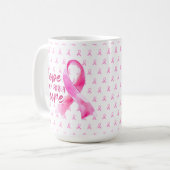 乳がん支援および認識度 コーヒーマグカップ (正面左)