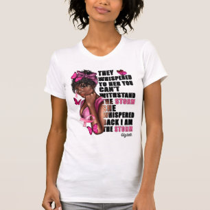 乳がん支援のための黒人女性のエンパワーメント Tシャツ