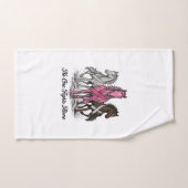 乳がん支援の馬ベクターTシャツデザイン_1 ハンドタオル (ハンドタオル)