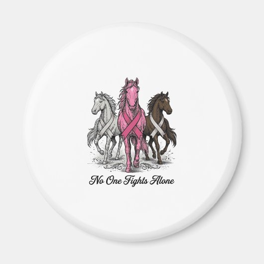 乳がん支援の馬ベクターTシャツデザイン_1 マグネット (正面)