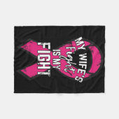 乳がん支援ギフト認識度夫妻 フリースブランケット (正面(横))