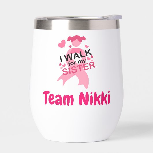 乳がん支援チームピンクリボンのパーソナライズ (左面)