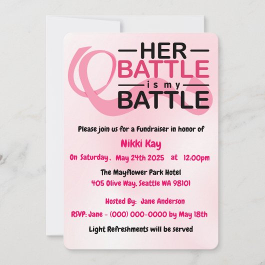 乳がん支援チームピンクリボンのパーソナライズ シーズンカード (正面)