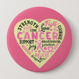 乳がん支援ハート 缶バッジ