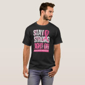 乳がん支援モチベーショナルクオート Tシャツ (正面フル)